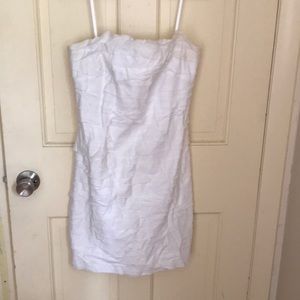 White Jcrew outlet wave dress